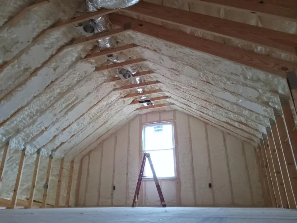 Spray foam roofing application for Crawl Space Insulation project in Ave Maria